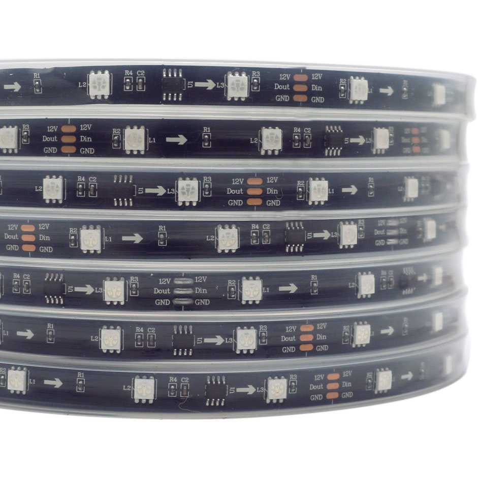 WS2811 DC12V 150LEDs Programmable LED Strip Lights, Addressable Digital Full Color Chasing Flexible LED Strips, Outdoor Waterproof Optional, 5m/16.4ft Per Reel By Sale